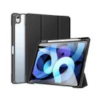 DUX DUCIS TOBY Series Shockproof PU Leather + PC + TPU Flip Smart Case For iPad Air 11 2024 / Air 2022 / 2020 10.9(Black) - 1