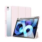 DUX DUCIS TOBY Series Shockproof PU Leather + PC + TPU Flip Smart Case For iPad Air 11 2024 / Air 2022 / 2020 10.9(Pink) - 1