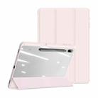 For Samsung Galaxy Tab S8+ / Tab S8 Plus /  Tab S7 FE / Tab S7+ DUX DUCIS TOBY Series Antiskid PU Leather + PC + TPU Horizontal Flip Case with Holder & Pen Slot & Sleep / Wake-up Function(Pink) - 2