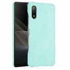 For Sony Xperia Ace II Shockproof Crocodile Texture PC + PU Case(Light Green) - 1