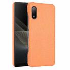 For Sony Xperia Ace II Shockproof Crocodile Texture PC + PU Case(Orange) - 1