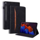 For Samsung Galaxy Tab S8+ / Tab S8 Plus /  Tab S7 FE / Tab S7+ SM-T970 / SM-T976B Business Shockproof Horizontal Flip Leather Case with Holder & Card Slots & Photo Frame & Pen Slot & Sleep / Wake-up Function(Black) - 1