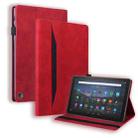 For Amazon Fire HD 8 2020 10th Gen Business Shockproof Horizontal Flip Leather Case with Holder & Card Slots & Photo Frame & Pen Slot & Sleep / Wake-up Function(Red) - 1