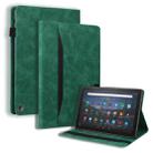 For Amazon Fire HD 8 2020 10th Gen Business Shockproof Horizontal Flip Leather Case with Holder & Card Slots & Photo Frame & Pen Slot & Sleep / Wake-up Function(Green) - 1