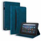 For Amazon Fire HD 8 2020 10th Gen Business Shockproof Horizontal Flip Leather Case with Holder & Card Slots & Photo Frame & Pen Slot & Sleep / Wake-up Function(Blue) - 1