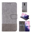 For OnePlus 7 Pro MUXMA MX102 Horizontal Flip Canvas Leather Case with Stand & Card Slot & Wallet Function(Grey) - 1