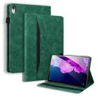 For Lenovo Tab P11 TB-J606F Business Shockproof Horizontal Flip Leather Case with Holder & Card Slots & Photo Frame & Pen Slot(Green) - 1