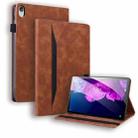 For Lenovo Tab P11 TB-J606F Business Shockproof Horizontal Flip Leather Case with Holder & Card Slots & Photo Frame & Pen Slot(Brown) - 1