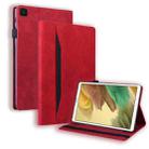 For Samsung Galaxy Tab A7 Lite 8.7 SM-T220 / SM-T225 Business Shockproof Horizontal Flip Leather Case with Holder & Card Slots & Photo Frame & Pen Slot(Red) - 1