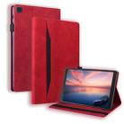 For Samsung Galaxy Tab A 8.0 2019 SM-T290 / SM-T295 Business Shockproof Horizontal Flip Leather Case with Holder & Card Slots & Photo Frame & Pen Slot(Red) - 1