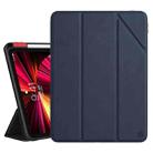 For iPad Pro 11 2022 / 2021 / 2020 NILLKIN PC + TPU Horizontal Flip Leather Tablet Case with Holder & Pen Slot & Sleep / Wake-up Function(Blue) - 1