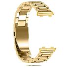 For OPPO Watch 46mm Three-beads Steel Watch Band(Gold) - 1