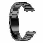 For OPPO Watch 46mm Three-beads Steel Watch Band(Black) - 1