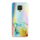 For Xiaomi Redmi Note 9S/Note 9 Pro/Note 9 Pro Max Laser Marble Pattern Clear TPU Shockproof Protective Case(Yellow) - 1