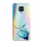 For Xiaomi Redmi Note 9S/Note 9 Pro/Note 9 Pro Max Laser Marble Pattern Clear TPU Shockproof Protective Case(Blue) - 1