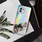For Xiaomi Mi 11 Laser Marble Pattern Clear TPU Shockproof Protective Case(Black) - 2