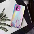 For Xiaomi Mi 11 Laser Marble Pattern Clear TPU Shockproof Protective Case(Pink) - 2