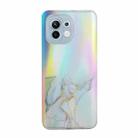 For Xiaomi Mi 11 Lite Laser Marble Pattern Clear TPU Shockproof Protective Case(Grey) - 1