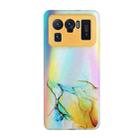 For Xiaomi Mi 11 Ultra Laser Marble Pattern Clear TPU Shockproof Protective Case(Yellow) - 1