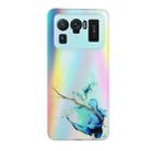For Xiaomi Mi 11 Ultra Laser Marble Pattern Clear TPU Shockproof Protective Case(Blue) - 1