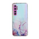 For Xiaomi Mi Note 10 Lite Laser Marble Pattern Clear TPU Shockproof Protective Case(Pink) - 1