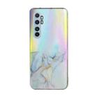 For Xiaomi Mi Note 10 Lite Laser Marble Pattern Clear TPU Shockproof Protective Case(Grey) - 1