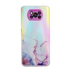 For Xiaomi Poco X3 / X3 Pro / X3 NFC Laser Marble Pattern Clear TPU Shockproof Protective Case(Pink) - 1