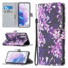 For Samsung Galaxy S21 5G Colored Drawing Pattern Horizontal Flip PU Leather Case with Holder & Card Slots & Wallet & Lanyard(Lily) - 1
