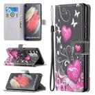 For Samsung Galaxy S21 Ultra 5G Colored Drawing Pattern Horizontal Flip PU Leather Case with Holder & Card Slots & Wallet & Lanyard(Be Careful) - 1