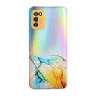 For Samsung Galaxy A02s Laser Marble Pattern Clear TPU Shockproof Protective Case(Yellow) - 1