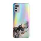 For Samsung Galaxy A02s Laser Marble Pattern Clear TPU Shockproof Protective Case(Black) - 1