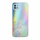 For Samsung Galaxy A22 5G Laser Marble Pattern Clear TPU Shockproof Protective Case(Grey) - 1