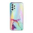 For Samsung Galaxy A52 5G / 4G Laser Marble Pattern Clear TPU Shockproof Protective Case(Green) - 1