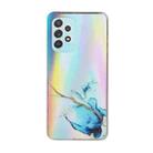 For Samsung Galaxy A52 5G / 4G Laser Marble Pattern Clear TPU Shockproof Protective Case(Blue) - 1