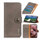 For Xiaomi Redmi Note 8 2021 KHAZNEH Cowhide Texture Horizontal Flip Leather Case with Holder & Card Slots & Wallet(Khaki) - 1