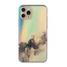 For iPhone 11 Pro Max Laser Marble Pattern Clear TPU Shockproof Protective Case (Black) - 1