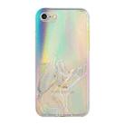 For iPhone SE 2022 / SE 2020 / 8 / 7 Laser Marble Pattern Clear TPU Shockproof Protective Case(Gray) - 1