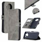 For Xiaomi Mi 10T Lite 5G Stitching Style 2-Color Cow Texture Horizontal Flip PU Leather Case with Holder & Card Slot & Lanyard(Gray) - 1