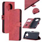 For Xiaomi Mi 10T Lite 5G Stitching Style 2-Color Cow Texture Horizontal Flip PU Leather Case with Holder & Card Slot & Lanyard(Red) - 1