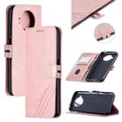 For Xiaomi Mi 10T Lite 5G Stitching Style 2-Color Cow Texture Horizontal Flip PU Leather Case with Holder & Card Slot & Lanyard(Rose Gold) - 1