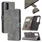 For Xiaomi Mi 10T Pro 5G Stitching Style 2-Color Cow Texture Horizontal Flip PU Leather Case with Holder & Card Slot & Lanyard(Gray) - 1