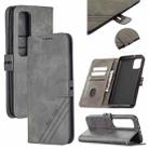 For Xiaomi Mi 10 Ultra Stitching Style 2-Color Cow Texture Horizontal Flip PU Leather Case with Holder & Card Slot & Lanyard(Gray) - 1