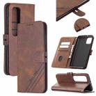 For Xiaomi Mi 10 Ultra Stitching Style 2-Color Cow Texture Horizontal Flip PU Leather Case with Holder & Card Slot & Lanyard(Brown) - 1