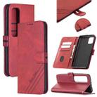 For Xiaomi Mi 10 Ultra Stitching Style 2-Color Cow Texture Horizontal Flip PU Leather Case with Holder & Card Slot & Lanyard(Red) - 1