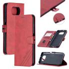 For Xiaomi Poco X3 NFC Stitching Style 2-Color Cow Texture Horizontal Flip PU Leather Case with Holder & Card Slot & Lanyard(Red) - 1