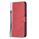 For Xiaomi Poco X3 NFC Stitching Style 2-Color Cow Texture Horizontal Flip PU Leather Case with Holder & Card Slot & Lanyard(Red) - 2