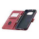 For Xiaomi Poco X3 NFC Stitching Style 2-Color Cow Texture Horizontal Flip PU Leather Case with Holder & Card Slot & Lanyard(Red) - 4