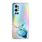 For OnePlus 9 Pro Laser Marble Pattern Clear TPU Shockproof Protective Case(Blue) - 1