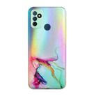 For OnePlus Nord N100 Laser Marble Pattern Clear TPU Shockproof Protective Case(Green) - 1