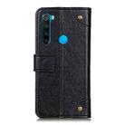 For Xiaomi Redmi Note 8 2021 Copper Buckle Nappa Texture Horizontal Flip Leather Case with Holder & Card Slots & Wallet(Black) - 3